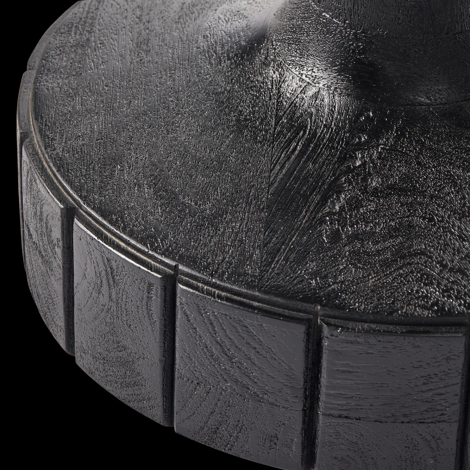 Houten Bijzettafels|Ronde Bijzettafels-WOOOD Soya Bijzettafel Black