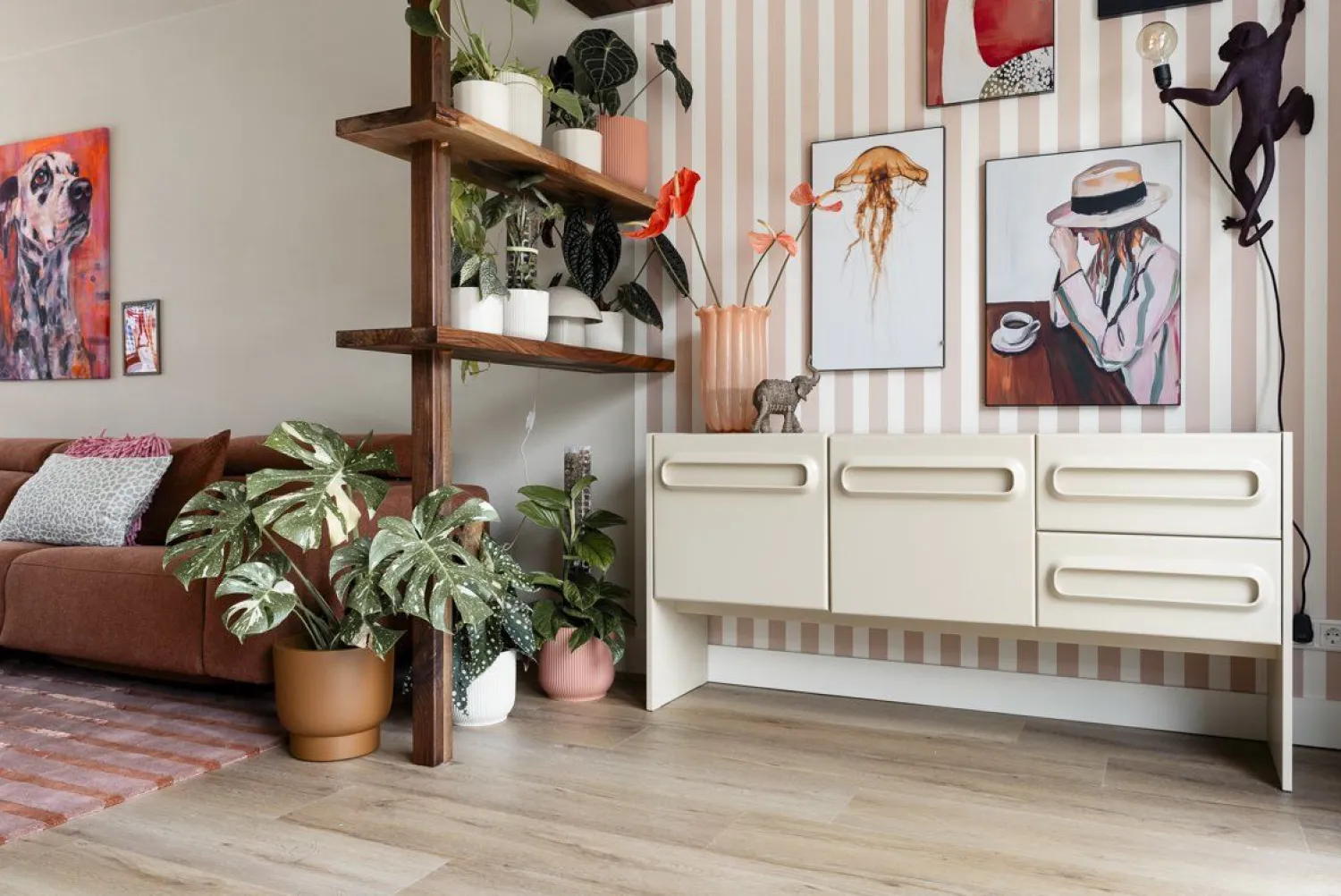 Dressoirs-HKLIVING Space Dressoir Cream