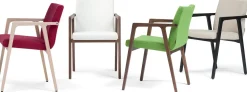 Design Stoelen|Eetkamerstoelen Zonder Armleuning-Harvink Splinter Eetkamerstoel Groen, Bruin