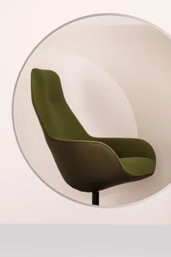 Design Fauteuils|Draaifauteuils-Pode Spot Two Fauteuil Red