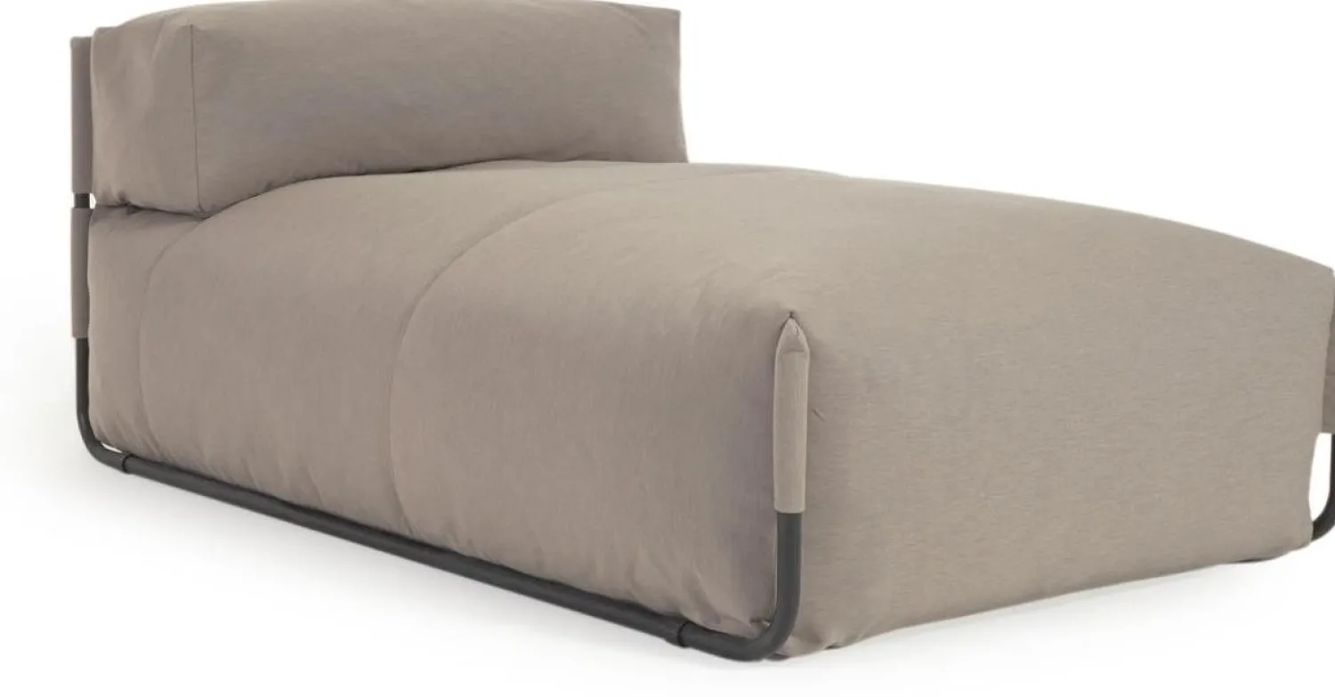 Tuinstoelen-Kave Home Square Outdoor Chaise Longue Groen