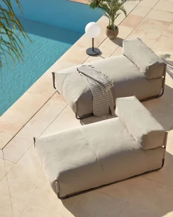 Tuinstoelen-Kave Home Square Outdoor Chaise Longue Groen
