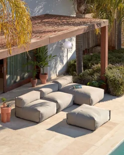 Tuinstoelen-Kave Home Square Outdoor Lounge Fauteuil Groen