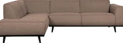 Hoekbanken-WOOOD Statement Bouclé Links Hoekbank Nougat