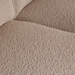 Hoekbanken-WOOOD Statement Bouclé Rechts Hoekbank Beige