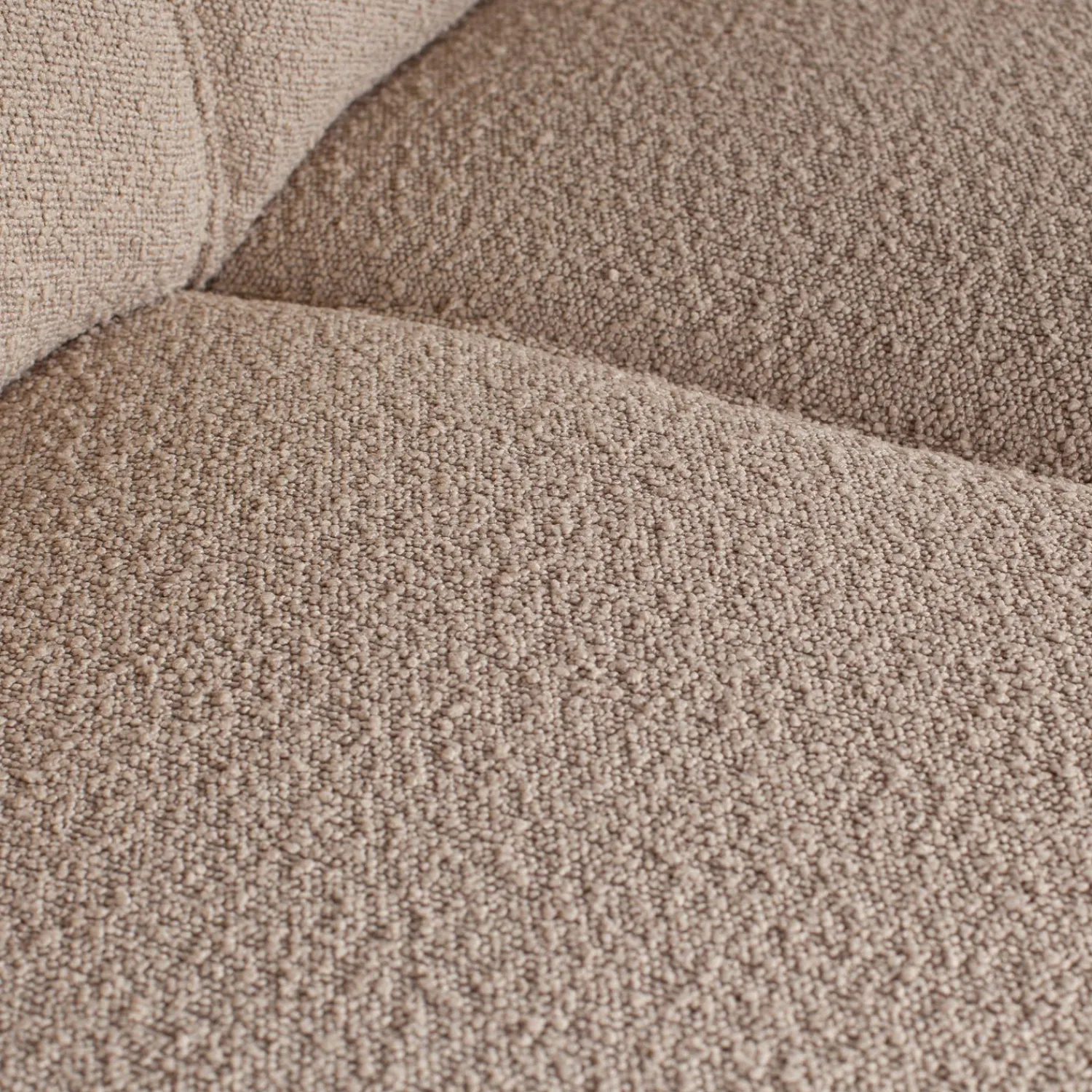 Hoekbanken-WOOOD Statement Bouclé Rechts Hoekbank Beige