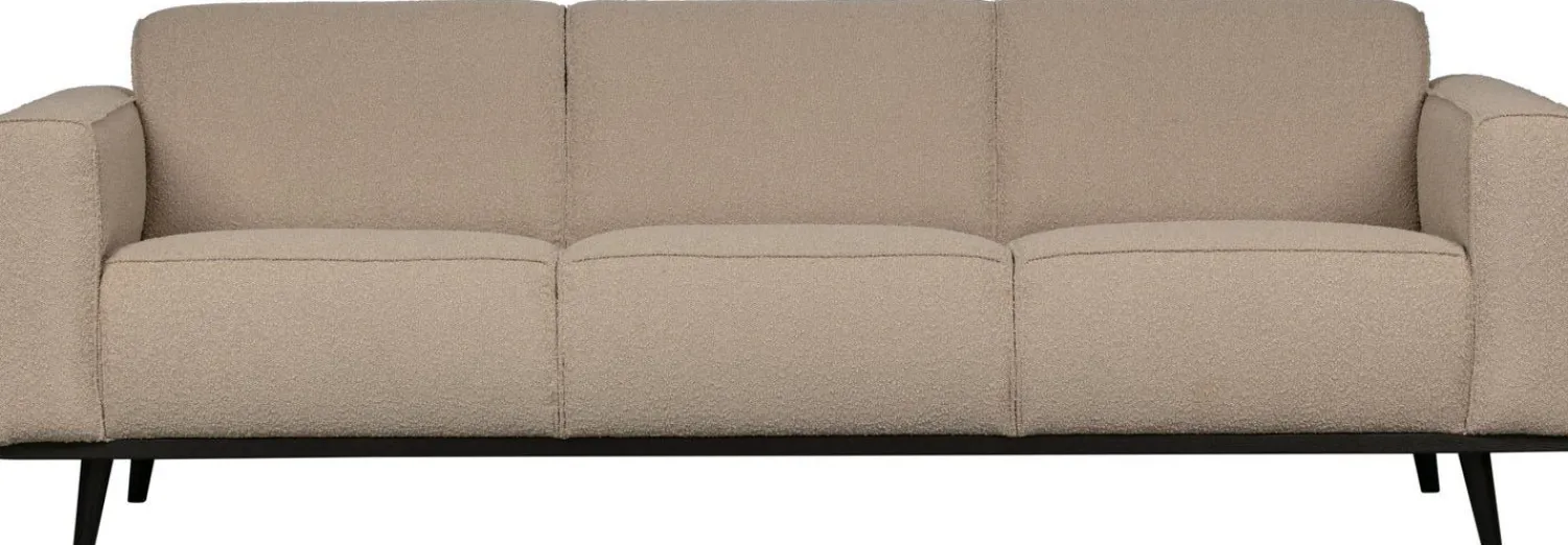Zitbanken-WOOOD Statement Bouclé 3-Zitsbank Beige