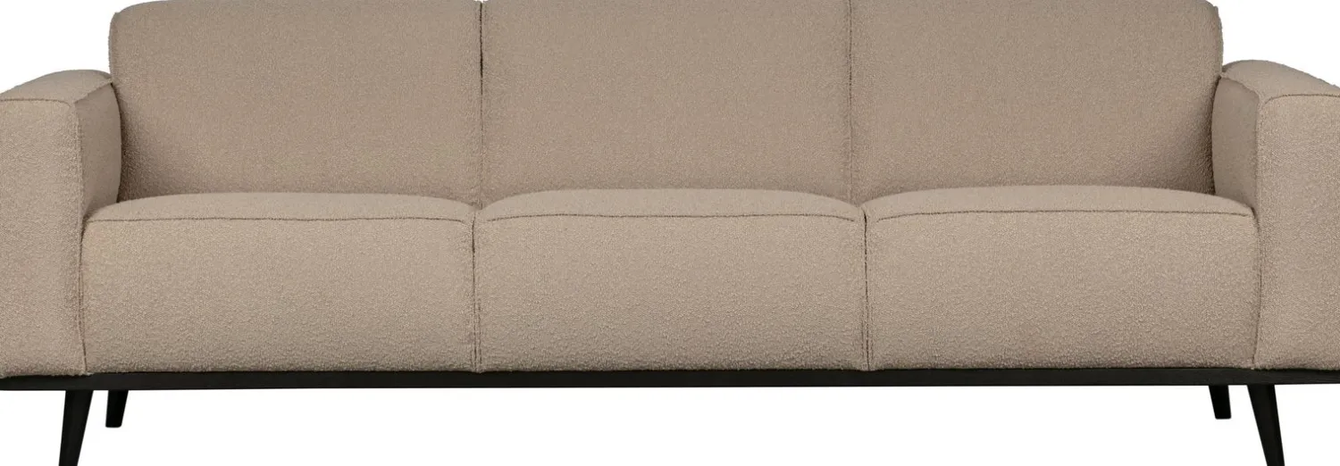 Zitbanken-WOOOD Statement Bouclé 3-Zitsbank Beige