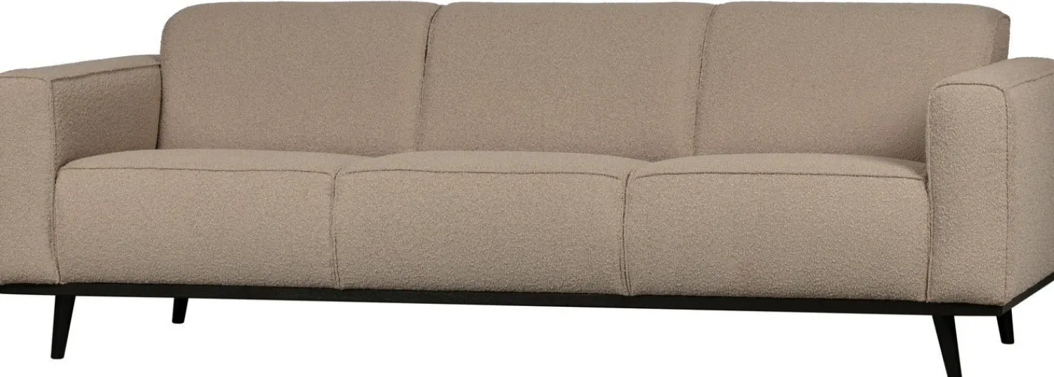 Zitbanken-WOOOD Statement Bouclé 3-Zitsbank Beige
