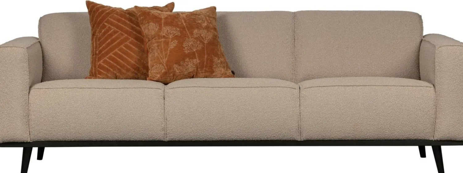 Zitbanken-WOOOD Statement Bouclé 3-Zitsbank Beige