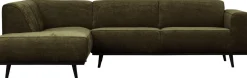 Hoekbanken-WOOOD Statement Links Rib Hoekbank Warm Green