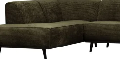 Hoekbanken-WOOOD Statement Links Rib Hoekbank Warm Green