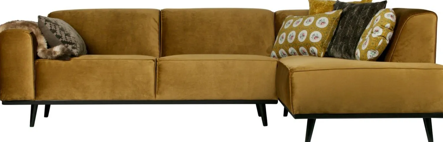 Hoekbanken-WOOOD Statement Rechts Hoekbank Honey Yellow