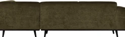 Hoekbanken-WOOOD Statement Rechts Rib Hoekbank Warm Green