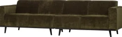 Zitbanken-WOOOD Statement Rib 4-zitsbank Warm Green