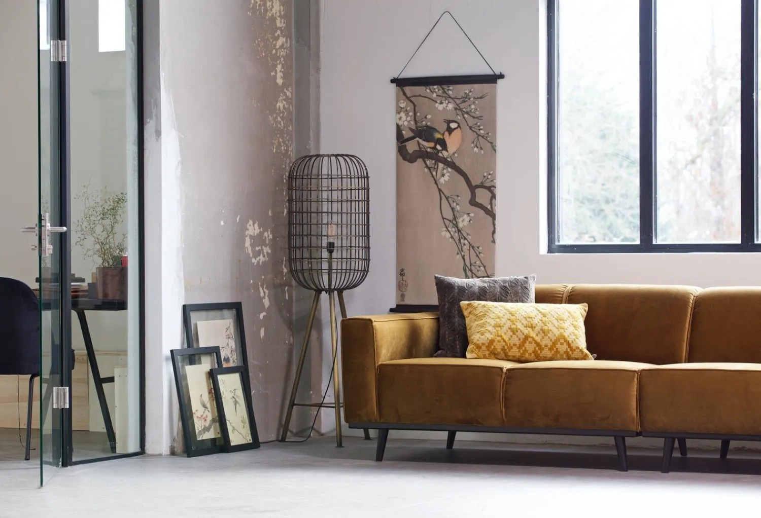 Zitbanken-WOOOD Statement 4-zitsbank Honey Yellow