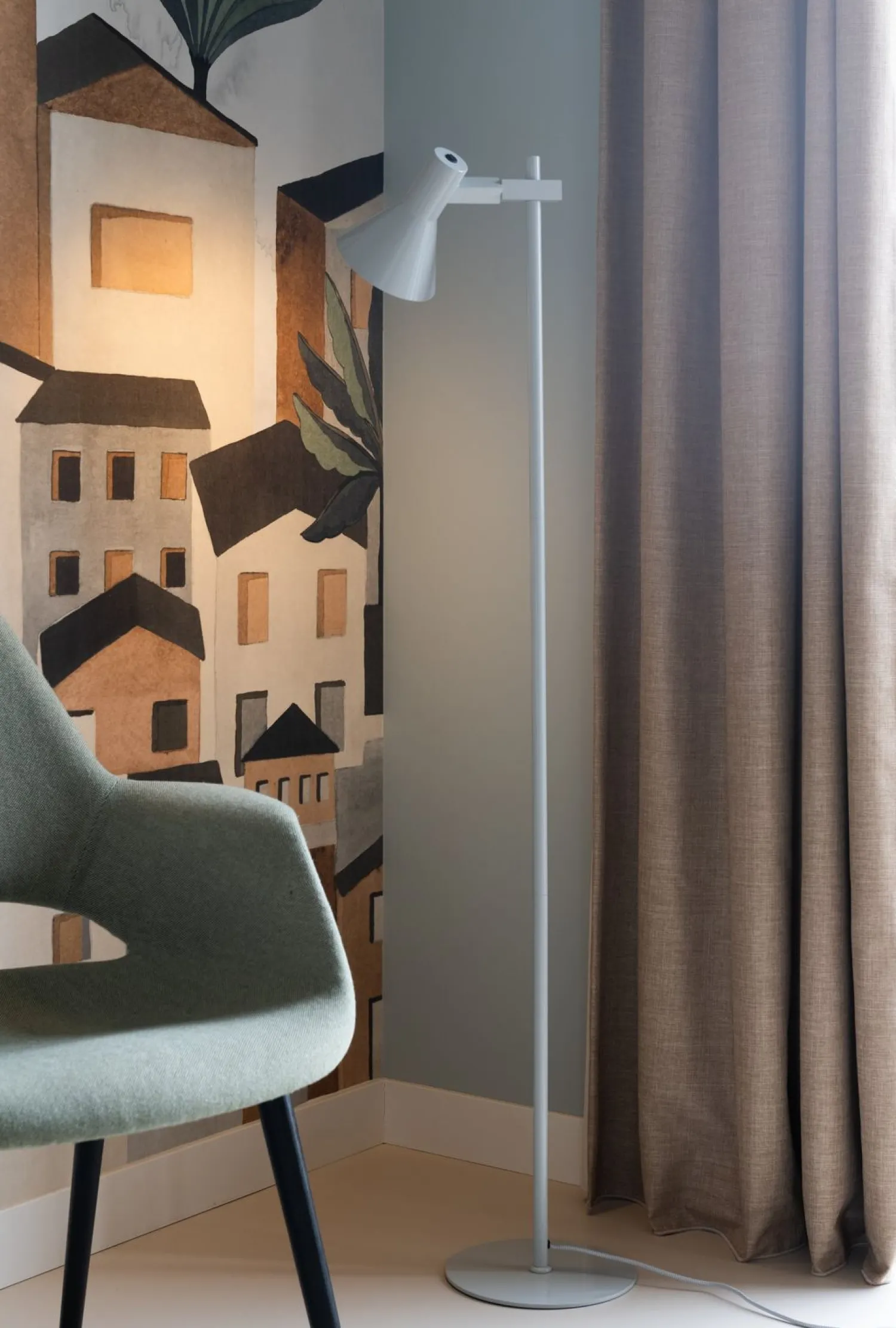 Moderne Vloerlampen|Vloerlampen-It's about RoMi Stavanger Vloerlamp Light Grey