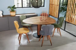 Houten Eettafels|Organische Eettafels-Bree's New World Steely Eettafel Naturel