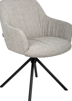 Eetkamerstoelen Met Armleuning-Movani Stef Eetkamerstoel Natural, Brown