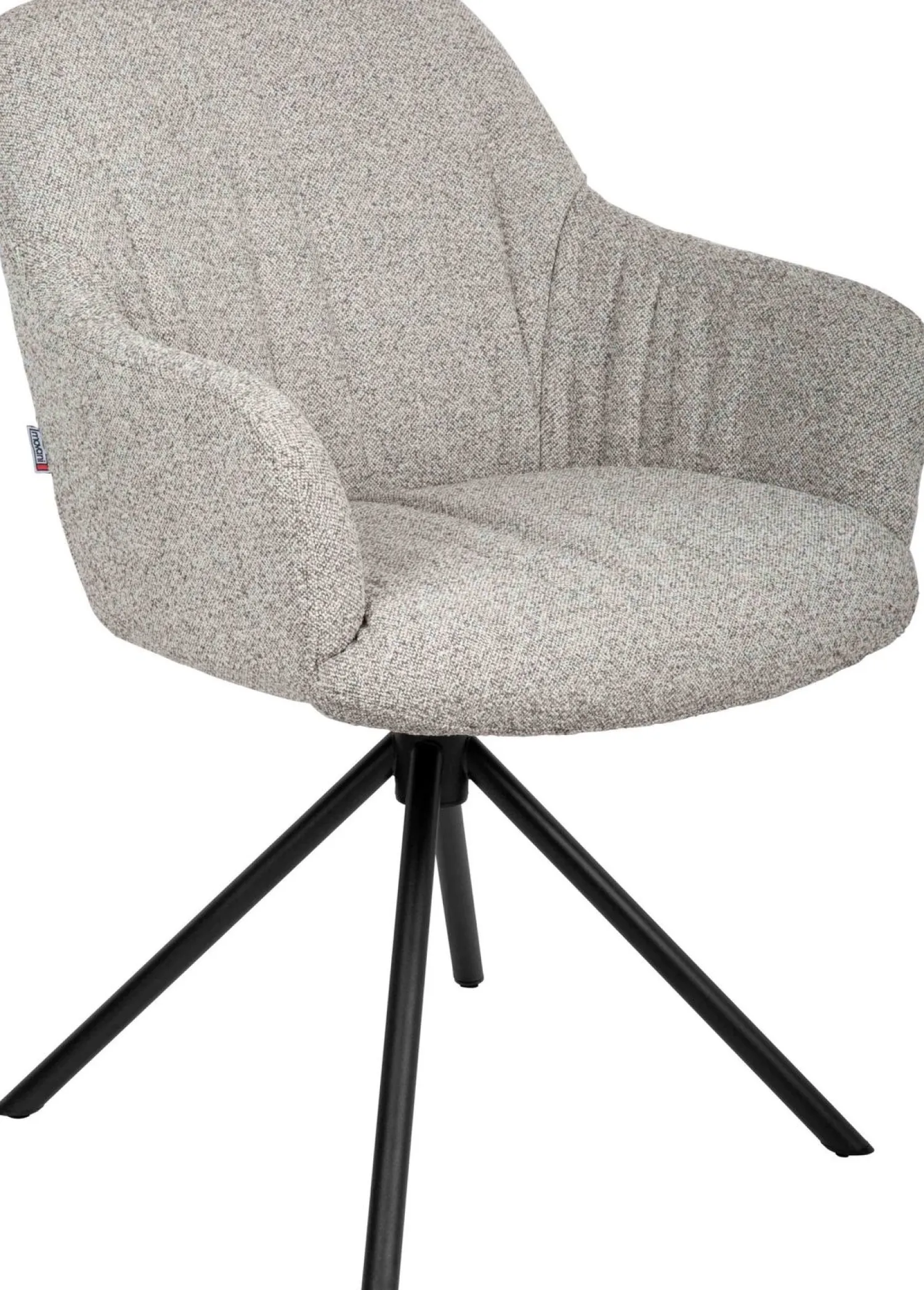 Eetkamerstoelen Met Armleuning-Movani Stef Eetkamerstoel Natural, Brown