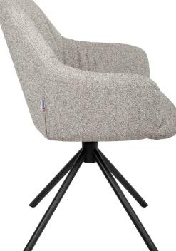Eetkamerstoelen Met Armleuning-Movani Stef Eetkamerstoel Natural, Brown