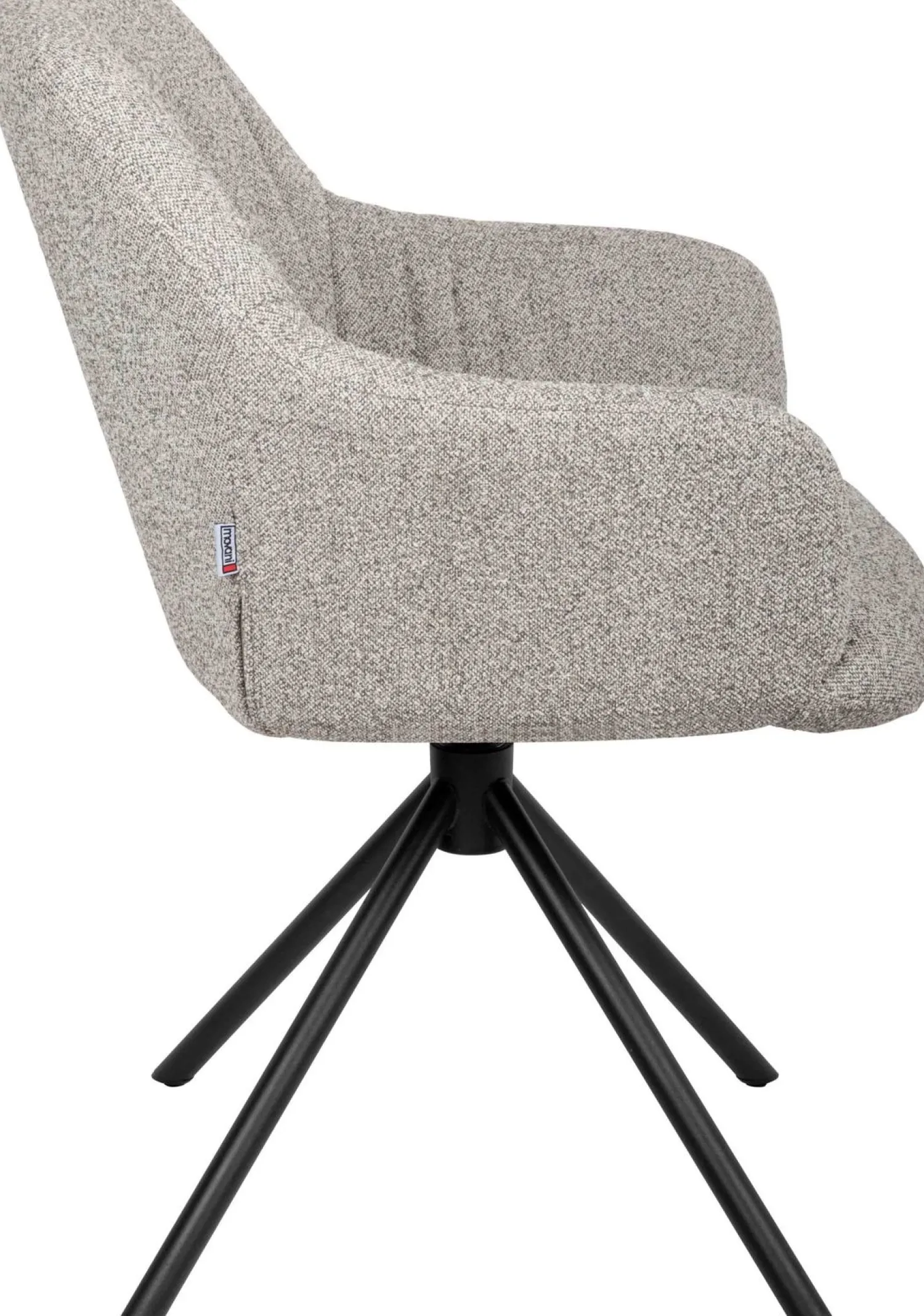 Eetkamerstoelen Met Armleuning-Movani Stef Eetkamerstoel Natural, Brown