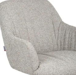 Eetkamerstoelen Met Armleuning-Movani Stef Eetkamerstoel Natural, Brown