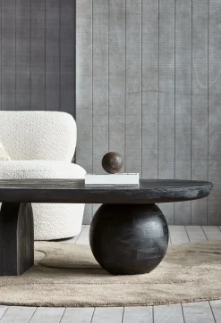 Houten Salontafels|Ovale Salontafels-WOOOD Steppe Salontafel Black