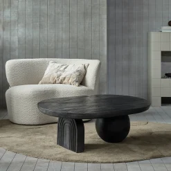 Houten Salontafels|Ovale Salontafels-WOOOD Steppe Salontafel Black