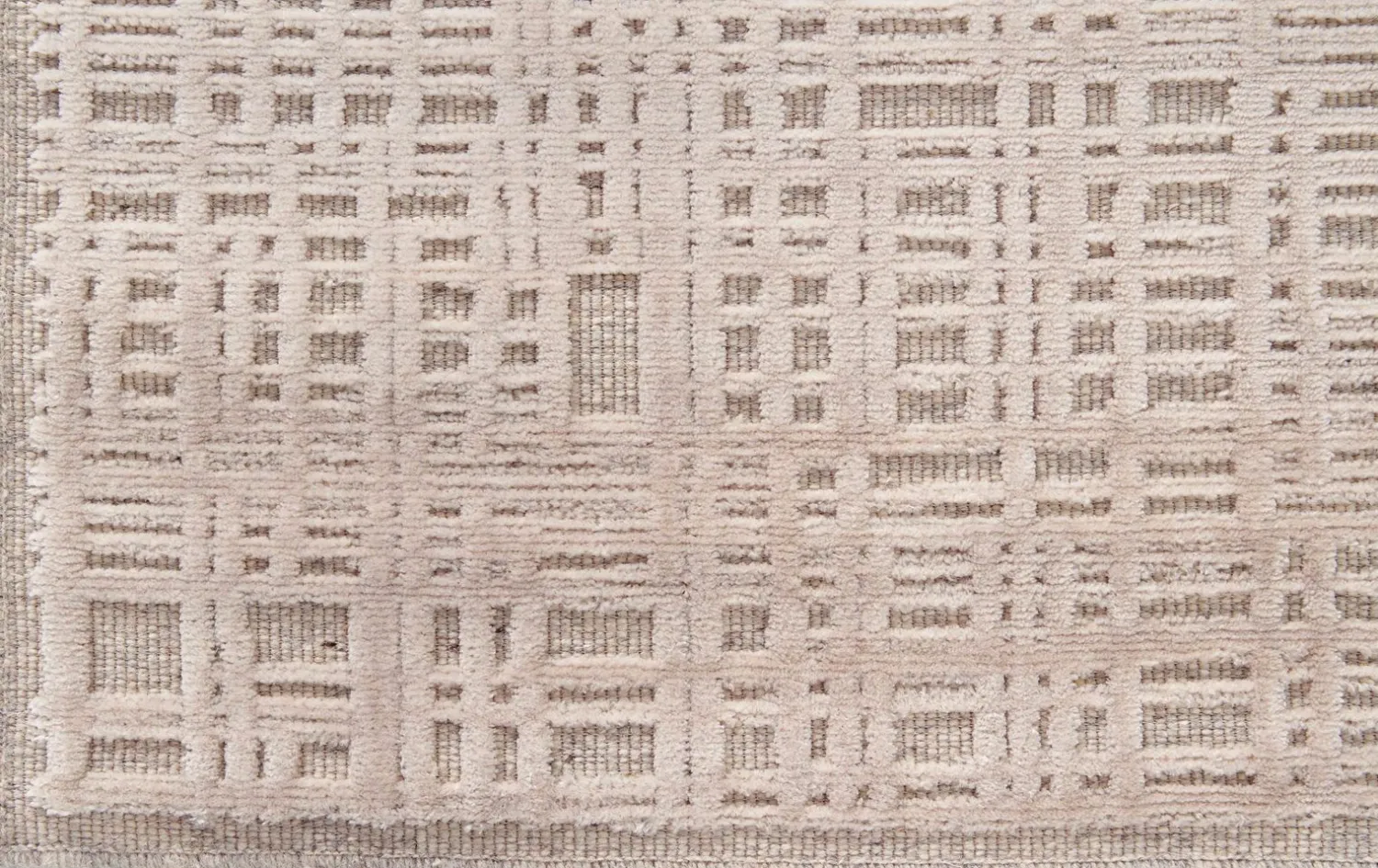 Vloerkleden|Wollen Vloerkleden-Montèl Stibe Vloerkleed White, Beige