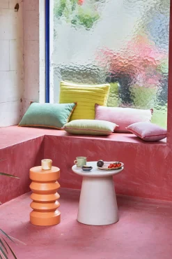 Ronde Bijzettafels-HKLIVING Stoneware Bijzettafel Terra