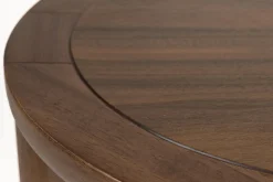Ronde Bijzettafels-Zuiver Storm Bijzettafel Walnoot