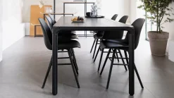 Rechthoekige Eettafels-Zuiver Storm Eettafel Black