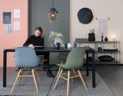 Rechthoekige Eettafels-Zuiver Storm Eettafel Black