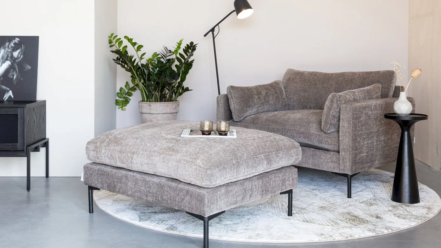 Loveseats-Zuiver Summer Loveseat Bruin