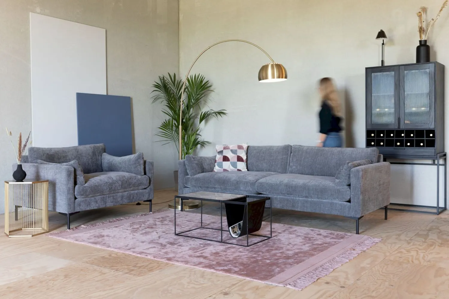 Loveseats-Zuiver Summer Loveseat Antracite