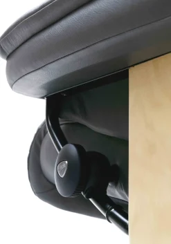 Leren Fauteuils|Relaxfauteuils-Stressless Sunrise Relaxfauteuil Zwart