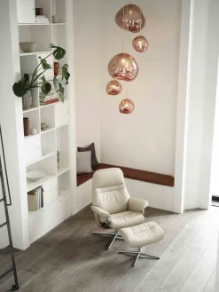 Leren Fauteuils|Relaxfauteuils-Stressless Sunrise Relaxfauteuil Zwart