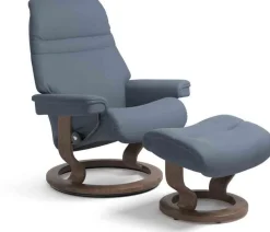 Leren Fauteuils|Design Fauteuils-Stressless Sunrise Relaxfauteuil Grijs