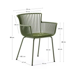 Tuinstoelen-Kave Home Surpika Tuinstoel Groen