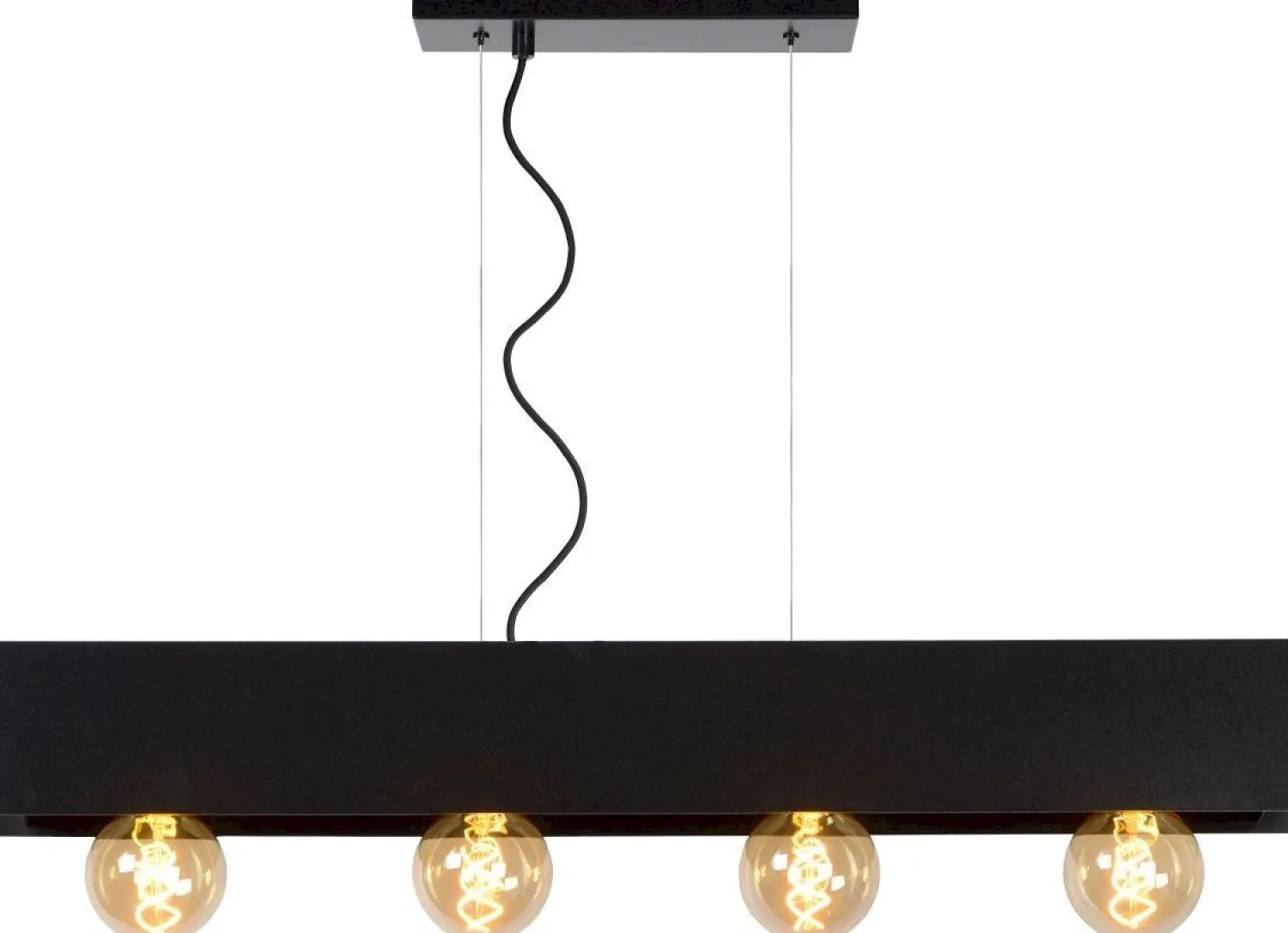 Industriële Hanglampen|Industriële Hanglampen-Lucide Surtus Hanglamp Zwart