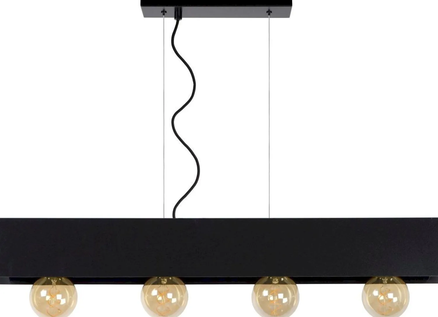 Industriële Hanglampen|Industriële Hanglampen-Lucide Surtus Hanglamp Zwart