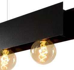 Industriële Hanglampen|Industriële Hanglampen-Lucide Surtus Hanglamp Zwart