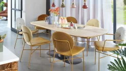 Houten Eettafels|Ovale Eettafels-Bert Plantagie Table Talk Eettafel White Wash
