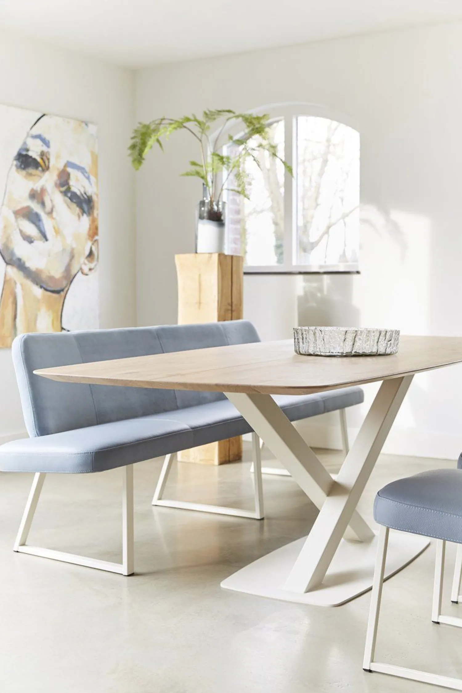 Houten Eettafels|Ovale Eettafels-Bert Plantagie Table Talk Eettafel White Wash