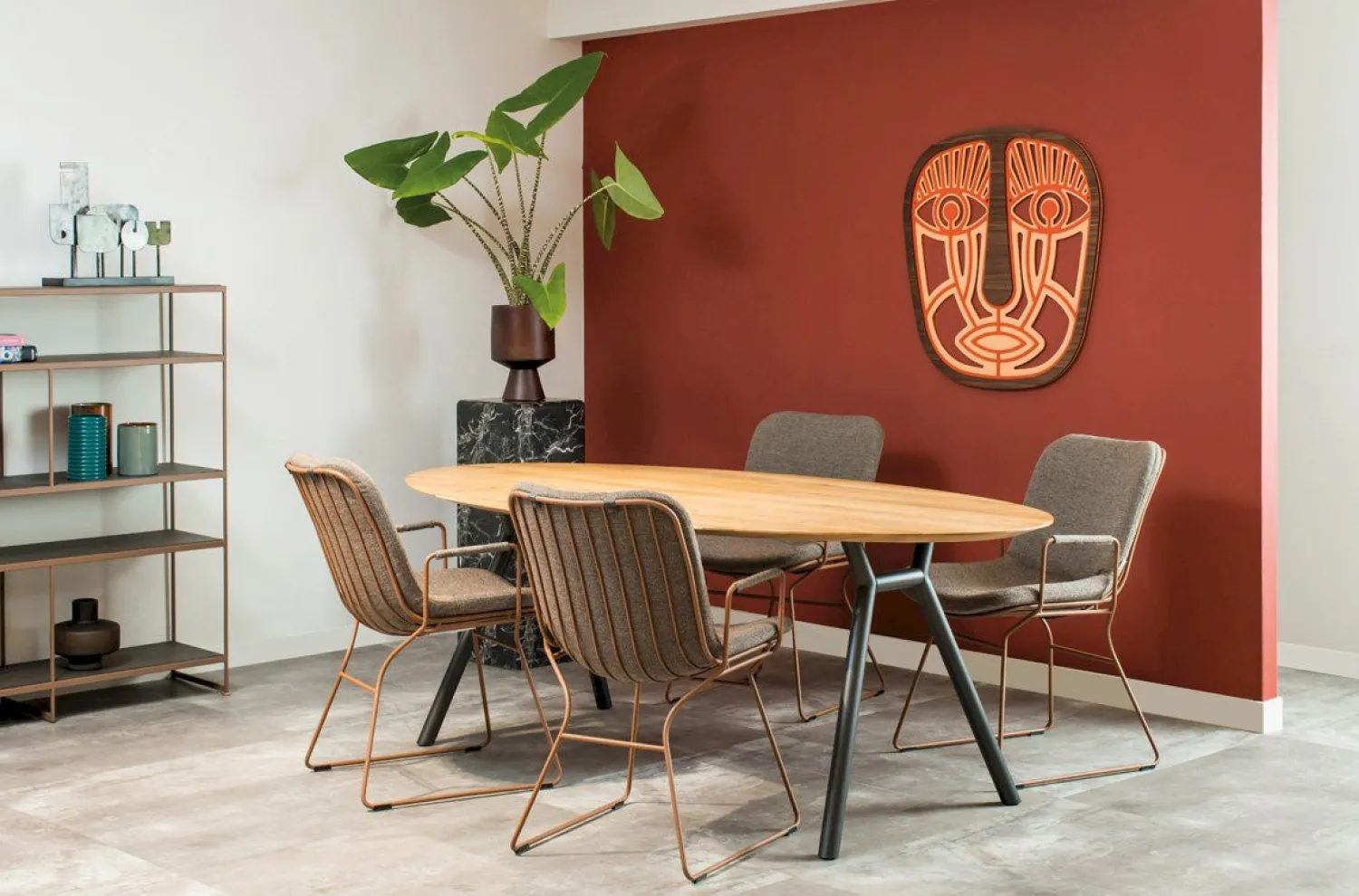 Houten Eettafels|Ovale Eettafels-Bert Plantagie Table Talk Eettafel White Wash