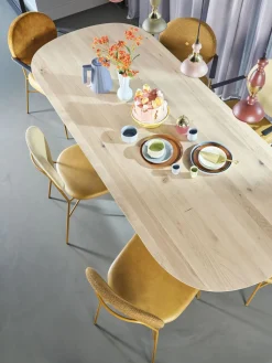 Houten Eettafels|Ovale Eettafels-Bert Plantagie Table Talk Eettafel White Wash