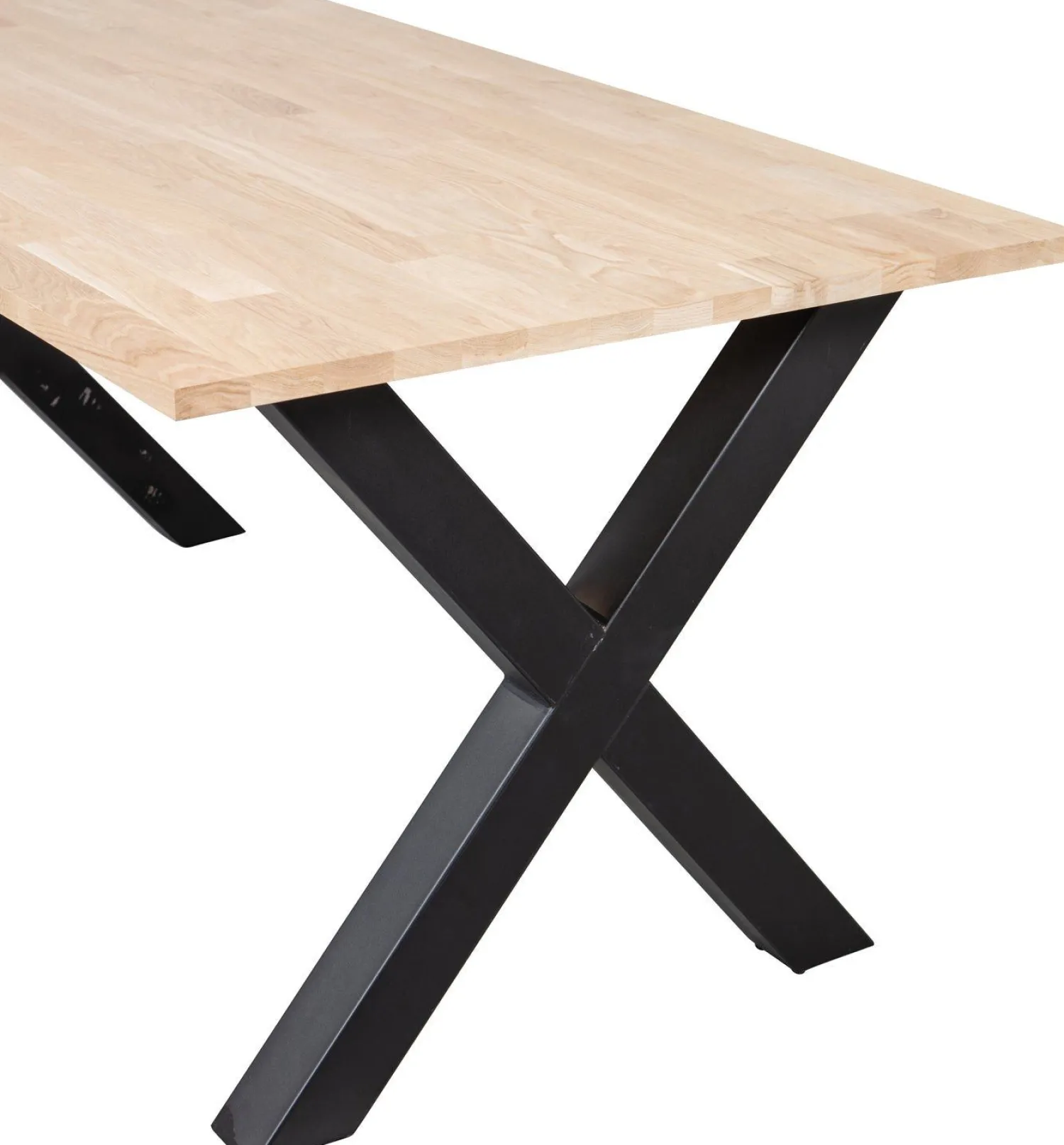 Houten Eettafels|Rechthoekige Eettafels-WOOOD Tablo X-poot Eettafel Naturel