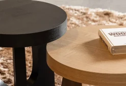 Ronde Bijzettafels-WOOOD Tala Bijzettafel Black