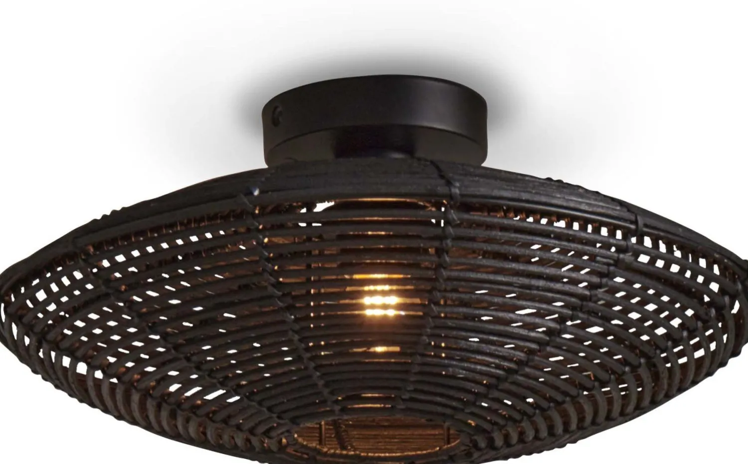 Rotan Plafondlampen|Plafondlampen-Good&Mojo Tanami S Plafondlamp Black